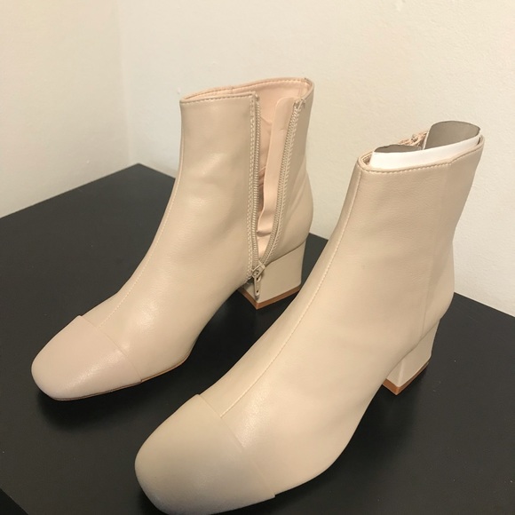 cream colored booties
